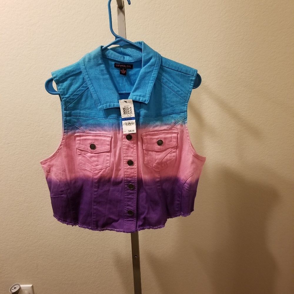 New Colorful Denim Vest